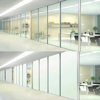 Cloison en verre intelligent certifiée CE, cloison en verre PDLC commutable pour bureau d'entreprise, banque, hôpital, hôtel de luxe