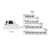 Controlador de teclado MIDI USB Midiplus X2 Mini de 25 teclas con almohadillas de ritmo Botones asignables MIDI y paquete de software incluido