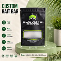Sacs Doypack en plastique à fermeture éclair personnalisés de 1 kg, 2 kg, 3 kg, 5 kg pour l'alimentation des carpes, la pêche, les appâts, les bouillettes, les berley et l'emballage d'aliments.