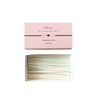 Bougie en cire de sable perlée personnalisée DGV de 6 cm avec 30 pièces/boîte, mèche en coton 35 plis, sans fumée, parfumée et logo personnalisé