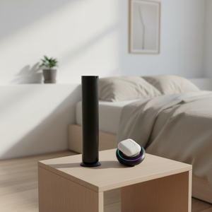 Diffuseur d'arômes intelligent en alliage d'aluminium sans eau, cylindre de brume, rechargeable, base de charge Qi, parfum, hôtel, maison, français - Product Image 1