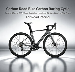 Vélo de route en carbone Twitter R5 Term 700c avec guidon en carbone Vision 3k, 24 vitesses, freins à disque en carbone pour course sur route - Product Image 1