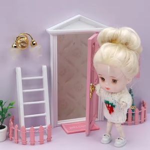 Accessoires pour maison de poupée, ensemble de portail de jardin féerique, mini-portail en bois pour elfes, porte de conte de <span class=keywords><strong>fées</strong></span> pour nains, mini-jouet éducatif - Product Image 3