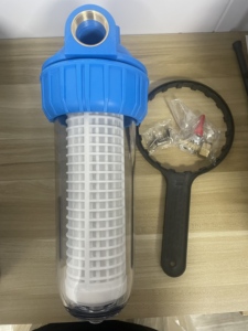 10-inch trong suốt backflushing Máy lọc nước nylon lưới lọc áp lực cao Máy giặt lọc với nước thải Outlet - Product Image 5