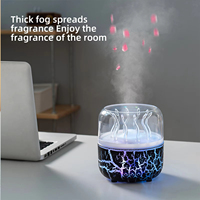 Diffuseur d'arômes créatif LX Mold en forme de méduse dynamique, fonction de minuterie intégrée, humidificateur rotatif pour plantes aquatiques, chambre à coucher