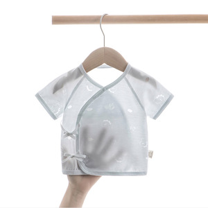 Camiseta de Manga Corta Estilo Monje para Bebé, Algodón, Unisex, Ropa de Verano para Recién Nacido - Product Image 1