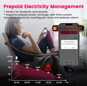 Module d'alarme et compteur de puissance WiFi <span class=keywords><strong>TASMOTA</strong></span> CT 2P pour disjoncteur, accessoire intelligent de transfert de courant TO-Q-SA1 Chayo - Product Image 2