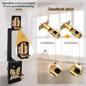 Handle Lodl Interiordoors Entrance Round Tubular Crystal Bath Duty Lock Levers Privacy Security Set <strong>Door</strong> <strong>Knob</strong> Handle - Product Image 3