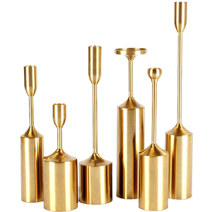 6pcs One Set Plating <strong>Gold</strong> <strong>Candle</strong> Holder Decorative Table Centerpiece Modern <strong>Candle</strong> <strong>Stick</strong> for Decoration - Product Image 6