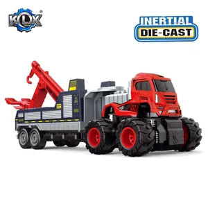 Diecast ma sát xe cẩu đồ chơi bồn chứa dầu Giao thông vận tải Trailer quy mô 1:43 mô hình xe tải hợp kim xe đồ chơi với hộp cửa sổ