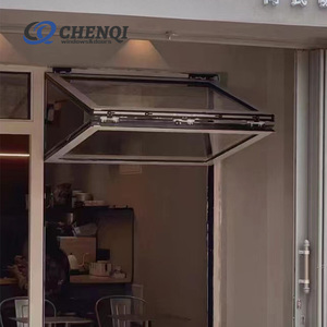 Fenêtre à guillotine simple en aluminium avec verre trempé insonorisé pour bar à domicile - Product Image 4