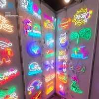 Enseigne au néon de qualité supérieure Joyeux anniversaire, enseigne au néon personnalisée, lettres lumineuses LED pour enseignes commerciales, fabricant en gros pour l'extérieur