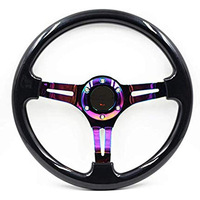 Volant de course Chevrolet en cuir de luxe 350 mm à 3 branches pour modification automobile, compatible modèles universels - Vente flash