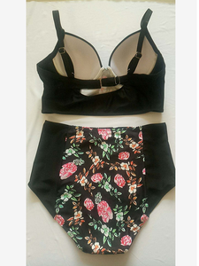 Costumi da Bagno <span class=keywords><strong>Taglie</strong></span> <span class=keywords><strong>Forti</strong></span> per Donna, <span class=keywords><strong>Bikini</strong></span> a Vita Alta con Stampe, Abbigliamento da Spiaggia - Product Image 4