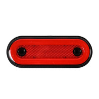 Feu de gabarit latéral et feu de gabarit pour remorque de camion 12v 24v rouge ambre blanc 4 "à lentille de réflecteur ovale