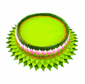 ถาดกระดาษใบตองทำมือ ประดับกลีบดอกบัว ขนาดสั่งทำได้ ผลิตจากผ้าคุณภาพสูง ออกแบบสำหรับงาน DIY ดอกไม้ - Product Image 2