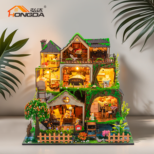 Casa de Muñecas de Madera Hongda L2501, Set de Casa de Muñecas para Niñas, Miniaturas de Casa de Muñecas, Casa de Muñecas DIY - Product Image 3