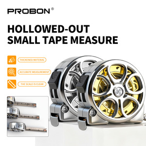 Mini Hollowed Out Measuring Tape 2M Stainless Steel Automatic Self Winding High Precision Tape Measure With Keychain - Product Image 2