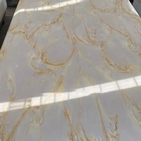 Panneau mural en PVC marbré personnalisé de 1,22*2,44 m pour la décoration intérieure