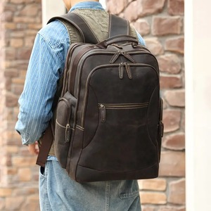 Mochila de Lujo para Portátil, Anti-Robo, Resistente al Agua, de Cuero Genuino, con Cremallera Duradera, Ligera y Grande - Product Image 5