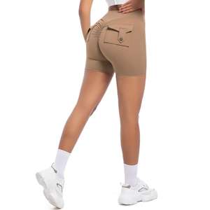 Women's High Waist Tummy Control Stretchy Knitted Yoga Pants Casual Tight Gym Workout <b>Leggings</b> Fabric <b>Pockets</b> Yoga <b>Legging</b> - Product Image 3