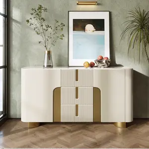 Gabinete lateral de comedor de lujo ligero, gabinete decorativo de pintura de almacenamiento para sala de estar, gabinete de puerta de entrada de estilo nórdico