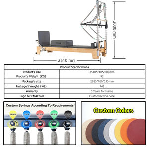 오크 풀 타워 베드 캐딜락 필라테스 리포머 머신 가정용 요가 바디 필라테스 장비 세트 - Product Image 2