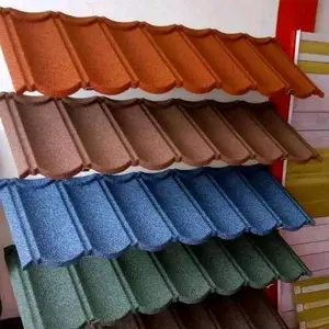 Wholesale Price Stone Coated Mental Roof Tile Burgundy Stone Coated Roof Tiles Stone Coated Roofing Tiles