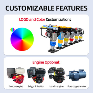 Venta directa de fábrica Jumping Jack Compactor Gasolina Tamping Rammer Frog Tamping Rammer Machine Tamping Rammer con GX160 - Product Image 2