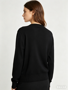 Cardigan noir à col rond et simple boutonnage pour femme, style coréen, Marks & <span class=keywords><strong>Spencer</strong></span>, fermeture boutonnée sur le devant, taille UK 18 (EU 46) - Product Image 2