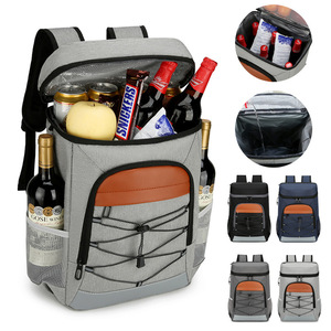 Mochila Aislada de Gran Tamaño, Bolsa Refrigerante para Picnic con Bolsillos para Botellas de Vino, Tela Oxford Impermeable y Ligera - Product Image 1
