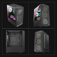Boîtier d'ordinateur Micro ATX personnalisé en SPCC de 0,4 mm avec panneau latéral en acrylique, montage inférieur pour alimentation ATX et 7 emplacements PCI pour jeux