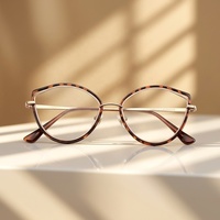 Gafas con Forma de Ojo de Gato, Anti Luz Azul, Diseño Elegante, Protección Ocular, Montura Óptica CR39 para Mujer
