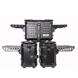 Caja Trasera para Motocicleta Multifuncional Blindada de Aleación de Aluminio Negro, Caja <span class=keywords><strong>Lateral</strong></span> para Scooter, <span class=keywords><strong>Maletero</strong></span> de 45L/38L - Product Image 5
