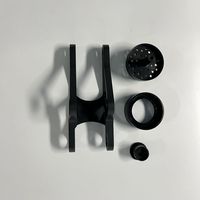 Base de montage en alliage d'aluminium usinée CNC de précision sur mesure, anodisée noire, pour caméra industrielle/équipement de vision, structure en fil EDM