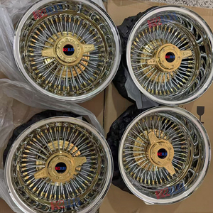 Nuevas llantas de alambre KELUN de 13 pulgadas 13x7 doradas de acero multirradio, 4 piezas - Product Image 2