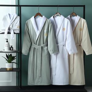 华达尼双层纯色复古女式睡衣五星级酒店品质浴袍 - Product Image 1