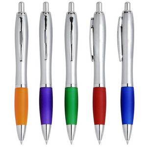 定制环保银色促销礼品圆珠笔屏幕紫外数字热转印蓝黑墨水塑料笔 - Product Image 1