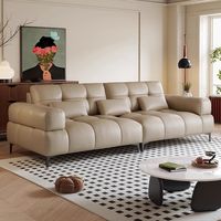 Neues Modell Modernes Günstiges Ledersofa-Set Wohnzimmermöbel Günstige Großhandels-Couch Leder-Wohnzimmersofas für den Heimgebrauch