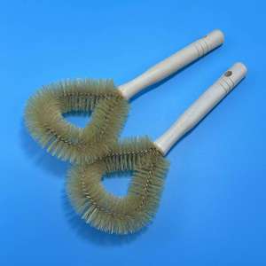 Brosse à poils de porc avec manche en bois, brosse à casseroles, brosse à récurer les casseroles à long manche, brosse à poils de porc antiadhésive, vente en gros - Product Image 3