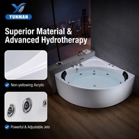 Baignoire de massage autoportante moderne de luxe certifiée CUPC CE SAA en acrylique pour projets hôteliers et villas