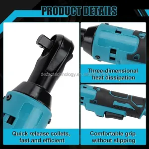 Clé à <span class=keywords><strong>cliquet</strong></span> électrique à batterie 18V 3/8 "pilote sans fil 850N.M écrou de vis de retrait avec outils électriques de réparation de LED pour MI M18 - Product Image 4