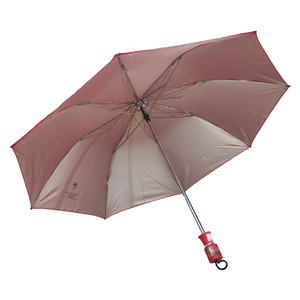 Parapluie pliable rouge compact et léger pour hommes et femmes, résistant au vent, idéal pour les voyages - Product Image 2