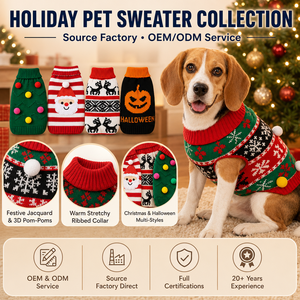 Maglione Lavorato a Maglia per Cani e Gatti, <span class=keywords><strong>Abbigliamento</strong></span> Caldo per Animali Domestici per Natale e Halloween, Vari Stili e Taglie Complete - Product Image 1