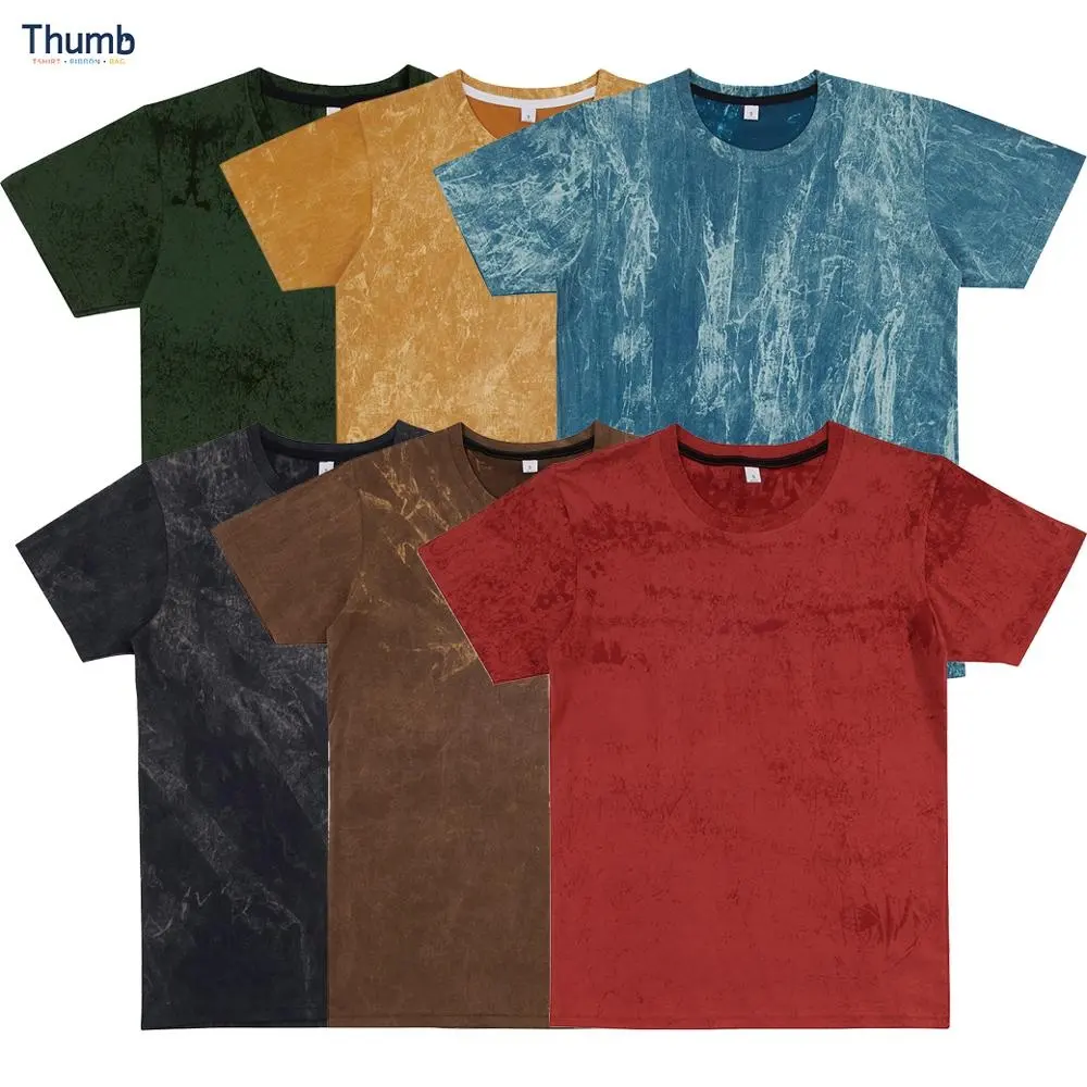 Hochwertige Kleidung von Blank Stone Washed Tie Dye T-Shirt 100% Baumwolle T-Shirts Quick Dry für Herren aus Thailand