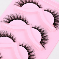 Nouvelles 5 paires de faux cils en forme de œil de chat, style renard, cils épais naturels, tige noire