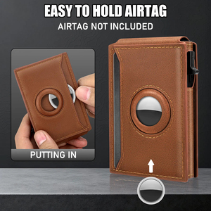 Portafoglio Smart Pop-up in Pelle PU per Uomo <span class=keywords><strong>con</strong></span> Funzione Trova Dispositivo RFID, Grande Capacità, Porta Carte di Credito e Documenti in Alluminio - Product Image 3