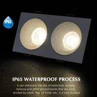 Variété Applicable de Sources Lumineuses Rondelle Murale Hôtel Spot Lumière IP65 Anti-éblouissement Double Trou Encastré Plafond Led Downlight