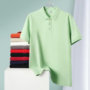 Vente en gros 100% coton T-shirts de sport unisexe à manches courtes et à séchage rapide Golf Tennis Polo Anti-boulochage Polos de golf pour hommes - Product Image 3