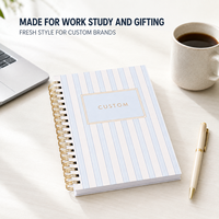 Carnet à spirale A5 personnalisé, style esthétique, épaissi, portable, journal, cadeau pour étudiant, fournisseur de papeterie pour la rentrée scolaire